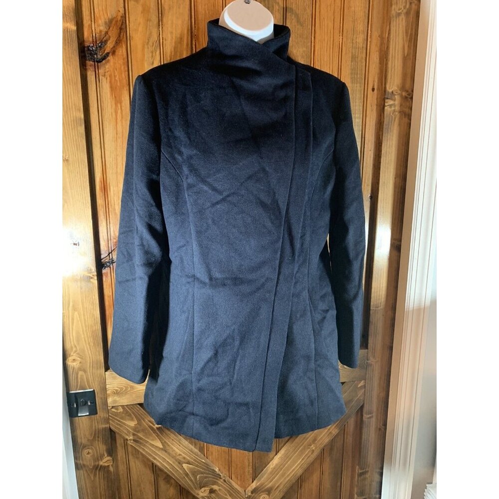 NWT Harve Benard Zip up Women's Pea coat Steel Navy size Small